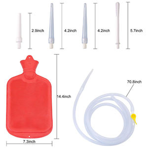 Capacité 2L couleur rouge <span class=keywords><strong>du</strong></span> kit de <span class=keywords><strong>lavement</strong></span> Nettoyage détox <span class=keywords><strong>du</strong></span> côlon, avec lavements au café pour hommes et femmes - Product Image 2