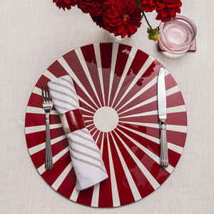High Gloss Lacquer <b>Wooden</b> <b>Placemats</b> Set Custom Logo OEM Wedding Table Decor Factory - Product Image 1