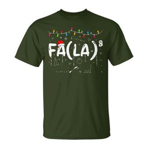 T-shirt da donna Fa La8 Christmas Santa Fa La Math Teacher, idea regalo promozionale per Natale - Product Image 1