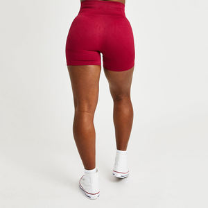 2025 pantalones cortos de Yoga de cintura alta para mujer, pantalones cortos de gimnasio de entrenamiento sin costuras de secado rápido para mujer - Product Image 3
