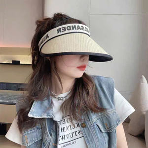 Unisex 2024 tendencia de moda plegable al aire libre Casual sombrilla sombrero de ala grande sombrero de paja de vinilo para fiesta diaria o uso de pesca - Product Image 1