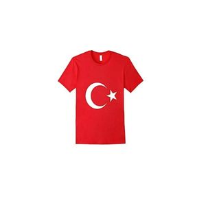 Unisex rosso t-shirt Xlarge Size con stella e mezzaluna bandiera turca - Product Image 1