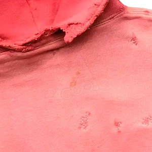 Sudadera con Capucha de Forro Polar para Hombre, Estilo Desgastado, Color Sólido, Teñido Liso, de Secado Rápido, Color Personalizado, Talla Personalizada, Tejido - Product Image 6