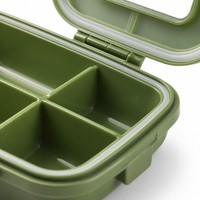 Boîte à lunch en plastique de qualité alimentaire 1,5 L, 2 compartiments, compatible micro-ondes, anti-fuite, conteneur bento CPC pour le bureau, l'école, les pique-niques