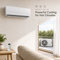 Climatiseur monosplit à vitesse fixe 18000 BTU R410a 220V 60Hz, unité de refroidissement unique pour pièce, livraison en gros pour entrepreneurs