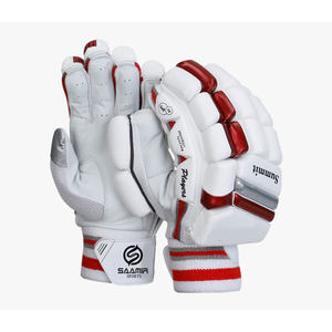 Custom Pro Quality Red and <b>White</b> <b>Cricket</b> Gloves Leather Material with Customized Logo and Size - Product Image 6
