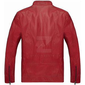 Durable Men's <b>Winter</b> <b>Leather</b> <b>Jacket</b> with Stand Collar and Front Logo Wholesale Price 2025 Waterproof & Eco-Friendly - Product Image 2