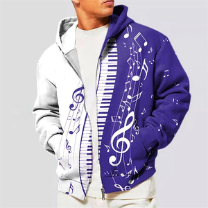 Printemps et automne hommes et femmes 3D imprimé musique sweat à capuche mode personnalisé rue mode vêtements créatifs - Product Image 4