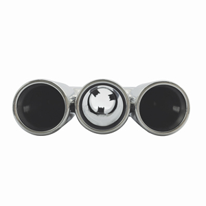 Terminal redondo de 63 mm con tres salidas de acero inoxidable - Product Image 3