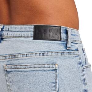 9. Jeans Slim pour Hommes Bleu Clair Soft Touch Denim Mid Waist Everyday Classic Clean Look Street Style Confortable Fit Jean - Product Image 4