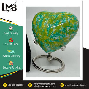 Última llegada Buena calidad Logotipo personalizado Suministros funerarios de metal Urnas de cremación de corazón de aluminio - Product Image 6