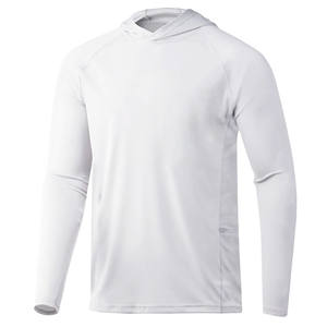 Marque distributeur Chemises de pêche à capuche à manches longues et performance UV pour hommes Sweat à capuche de pêche en bambou personnalisé - Product Image 1