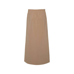 Jupe crayon beige avec ceinture élastique, confortable, en spandex, avec volants - Product Image 3