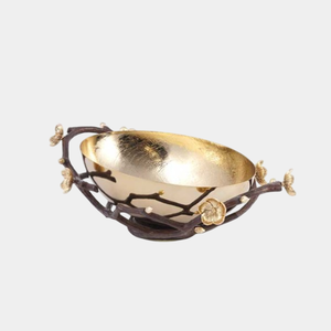 Cuenco con diseño de flores doradas de calidad creativa, cuenco central, diseño elegante, cuenco decorativo para servir comida y nueces a la venta - Product Image 6