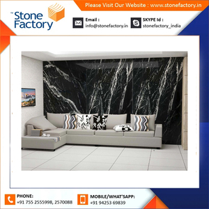 Dalle de carrelage marin unique en pierre de marbre noir de qualité standard pour la technique naturelle de cuisine et de villa de plancher - Product Image 2