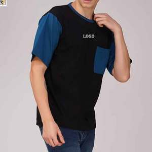 <b>Men</b> 100% Cotton Tshirt Print Customize casual wear printed <b>men</b> Tshirt o-neck street style <b>cool</b> loose <b>T</b>-<b>shirt</b> contrast panel - Product Image 5