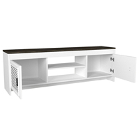 Unit TV Putih Rebab, rak TV mewah