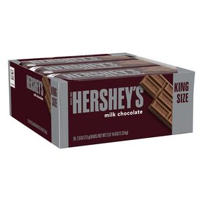 HERSHEY'S Milk Chocolate King Size, Candy <b>Bars</b>, 2.6 oz (18 Count) - Product Image 1