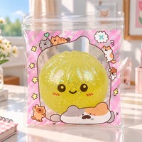 Sac à fermeture éclair en PVC transparent avec logo personnalisé, pochette refermable pour jouets Squishy, jouets à remontée lente, jouets Fidget, rangement et emballage OEM