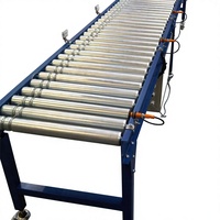 Convoyeur à rouleaux en acier inoxydable personnalisé, vitesse réglable, pour les industries logistique et alimentaire, sans alimentation électrique, pour entrepôt