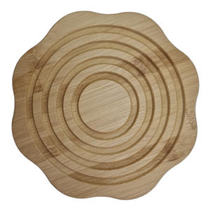 Hot Selling <b>Wood</b> Trivet Round <b>Placemat</b> Coaster 100% Natural Handmade <b>Wood</b> Trivet Mat Dinner Table Decorate Item - Product Image 5
