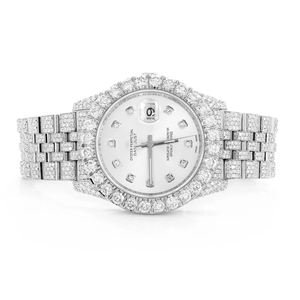 Montre Hip Hop Street Style Quartz Moissanite Iced Out avec cadran en verre pour hommes - Product Image 1