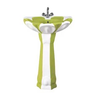 อ่างล้างหน้าบัวอ่างล้างมือแบบมีหลายสีดีไซน์ลายดอกไม้สวยงามอ่างล้างจานเซรามิกหรูหราแบบแท่นผลิตภัณฑ์สุขภัณฑ์แบบหรูหรา - Product Image 4