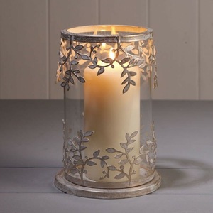 Porte-lampe T en métal et bois Mélange festif de design moderne et de charme rustique Décoration de Noël parfaite pour la maison et le bureau - Product Image 1
