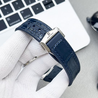 Montre Homme de Luxe 2025 OEM ODM, Design Original, Affichage de la Date, Bracelet en Cuir, Grand Cadran à Aiguilles, Boîtier en Alliage, Style Plongeur