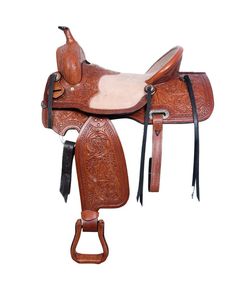 Sillín de caballo occidental de cuero marrón de primera calidad superventas con asiento duro para montar a caballo a un precio asequible - Product Image 4