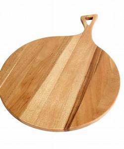 Tabla de cortar de madera de acacia redonda hecha a mano tamaños personalizados seguros para uso doméstico en la cocina - Product Image 3
