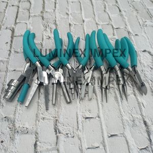 Ensemble d'outils professionnels de haute qualité en acier inoxydable pour bijoux, 8 pièces, support de rangement, poignées antidérapantes noires, mâchoires en nylon pour fil - Product Image 4