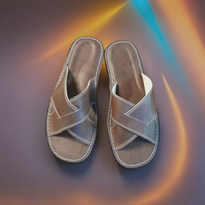 Sophisticated Men's Genuine Leather Slippers Durable Party Footwear Embroidered Strip Modern Parties Traditional Classy Style - Product Image 4