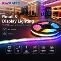 Bande lumineuse SPI RGBCW COB adressable RGBIC 24V haute densité 1260 LED/m sans points, couleur de rêve, ruban LED pixel WS2811 pour projet