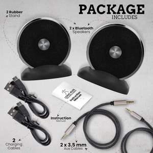 Altavoz Estéreo Inalámbrico Bluetooth, Emparejamiento Dual TWS, Portátil, Bajos de Alta Fidelidad, Multi-Habitación, Interior/Exterior, Hogar, Piscina, Terraza - Product Image 5