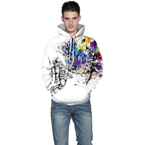 Sudadera con Capucha y Cremallera para Hombre, Estampado Completo en 3D por Sublimación, Otoño, Venta al por Mayor, Corte Regular, Informal, de Algodón, Personalizable con Diseño Gráfico OEM - Product Image 2