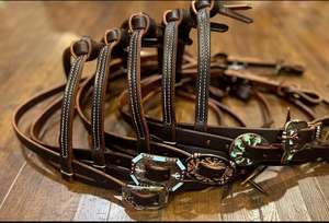 Vente à l'exportation de serre-tête usinée à la main en cuir de qualité supérieure bride de cheval réglable pour le rodéo et l'équitation sur sentier - Product Image 5