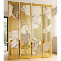 Cloison décorative en acier inoxydable avec cloison en verre pour hôtel de luxe, bureau, résidence, fabricant OEM ODM, vente en gros