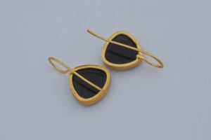 ต่างหูทองชุบแบบใหม่ล่าสุด ต่างหูฐานทองเหลืองประดับหินโมนาลิซ่า ต่างหูแบบห้อยสำหรับผู้หญิงและเด็กผู้หญิง - Product Image 2