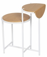 Table d'appoint moderne européenne à deux niveaux avec plateau en verre, table basse en métal de qualité supérieure, meuble de salon peu encombrant
