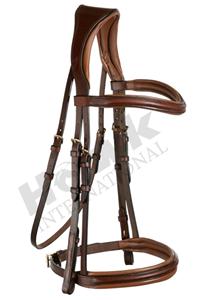 Brida De Filete de cuero de caballo de primera calidad de tendencia superior Brida marrón anatómica con acolchado a precio - Product Image 2