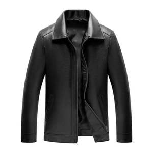 Veste en cuir noire respirante de haute qualité 2026, personnalisable en gros, dernier design, nouvelle mode, veste en cuir d'hiver pour hommes - Product Image 4