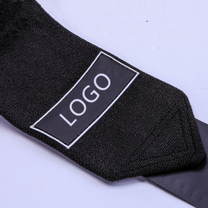 Muñequera multicolor para levantamiento de pesas, muñequera para gimnasio, muñequera con impresión de logotipo personalizado, muñequeras de poliéster y algodón, cierre de bucle de gancho - Product Image 3