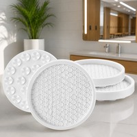Patins de protection antidérapants en silicone alvéolé pour pieds de meubles, chaises, tables et sols - Blanc