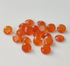 คาร์เนเลียนสีส้มธรรมชาติตัดกลม6มม. เหลี่ยมเพชรพลอย-ส้มคาร์เนเลียน AAA - Product Image 2