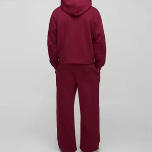 Conjunto Deportivo Personalizado de 2 Piezas para Hombre, Sudadera Holgada con Capucha y Pantalones Jogger de Felpa, 100% Algodón, 480 GSM, con Cremallera - Product Image 2