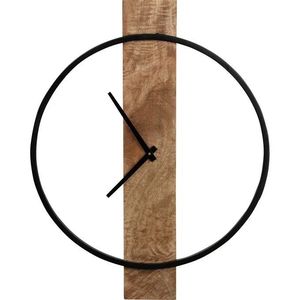 Reloj de Madera Rectangular Simple con Marcadores de Hora Sutiles para Interiores Modernos, EN VENTA - Product Image 6