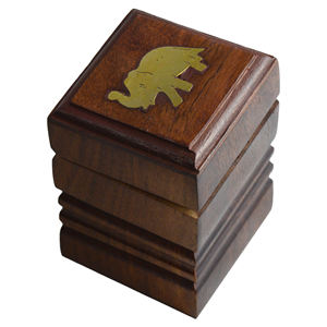 กล่องใส่อาหารดีไซน์ทำจากไม้สีน้ำตาลและขัดเงา - Product Image 3