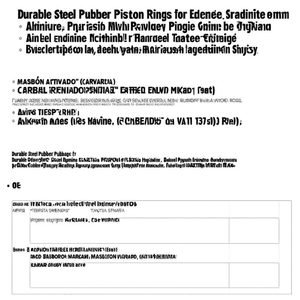 Anelli del Pistone in Acciaio e Gomma Durevoli per Motori Diesel, Nuovo Tipo di Motore Diesel Applicabile a Costruzioni e Agricoltura, Acciaio, Gomma, Plastica - Product Image 3