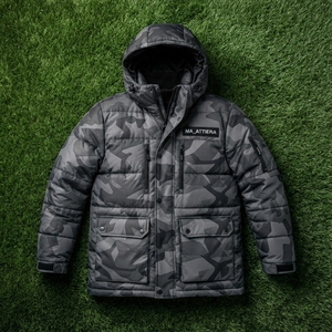 <b>Men</b> <b>Padded</b> <b>Jacket</b> <b>Hooded</b> Quilted Warm Multi Pocket Zip Up Winter Outdoor <b>Jacket</b> OEM ODM Wholesale - Product Image 6